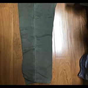 Carhartt Mens Heavy Duty Green Dungaree Work Pants